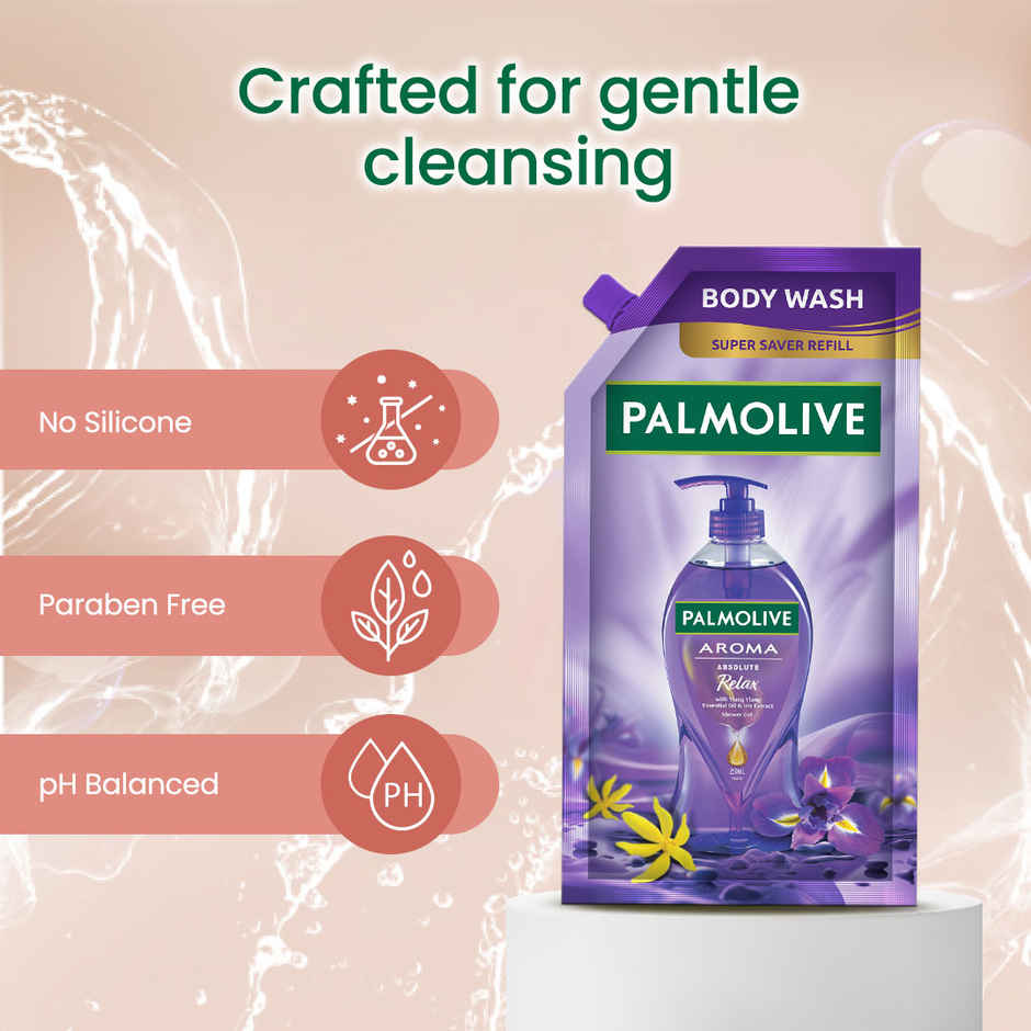 Palmolive Iris & Ylang Ylang Essential Oil Aroma Absolute Relax Body Wash Refill Pack