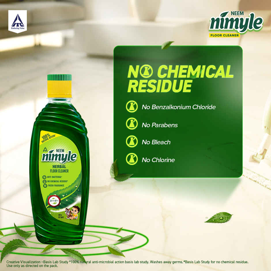 Nimyle Herbal Floor Cleaner | 99.9% Anti-Bacterial | Kid & Pet Safe