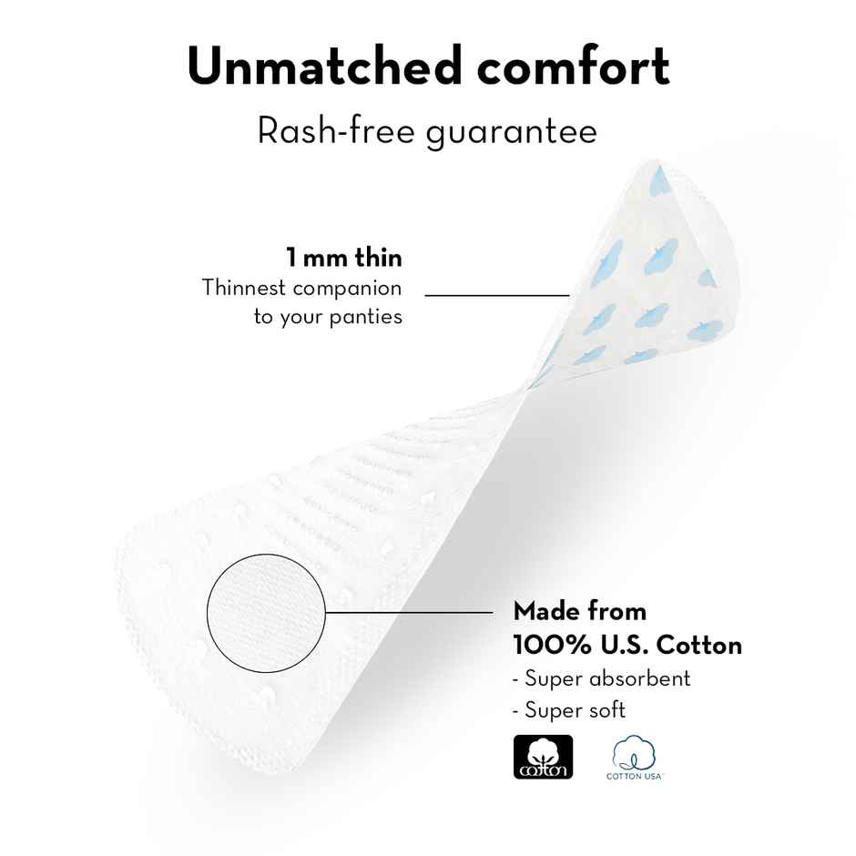 Plush Daily Panty Liners For Daily Discharge - Pack Of 40