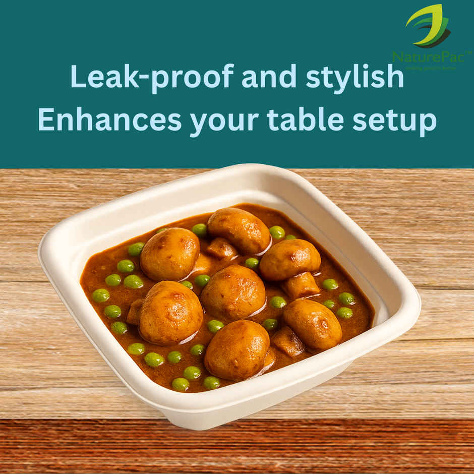 Bagasse Bowl | Square | 180 ml | 25 pcs | Naturepac