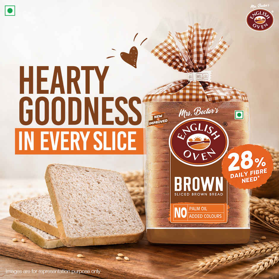 English Oven Brown Bread | No Palm Oil | High Fibre