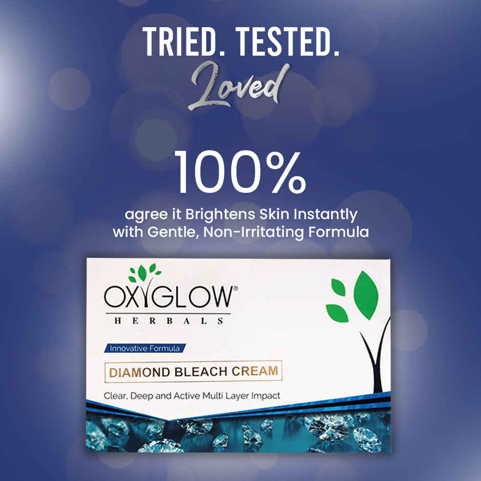 Oxyglow Herbals Diamond Bleach Cream - Deep Cleanses The Skin And Gives Instant Glow