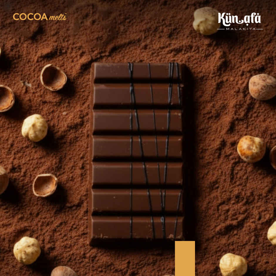 Cocoa Melts Dubai Hazelnut Kunafa Chocolate Bar