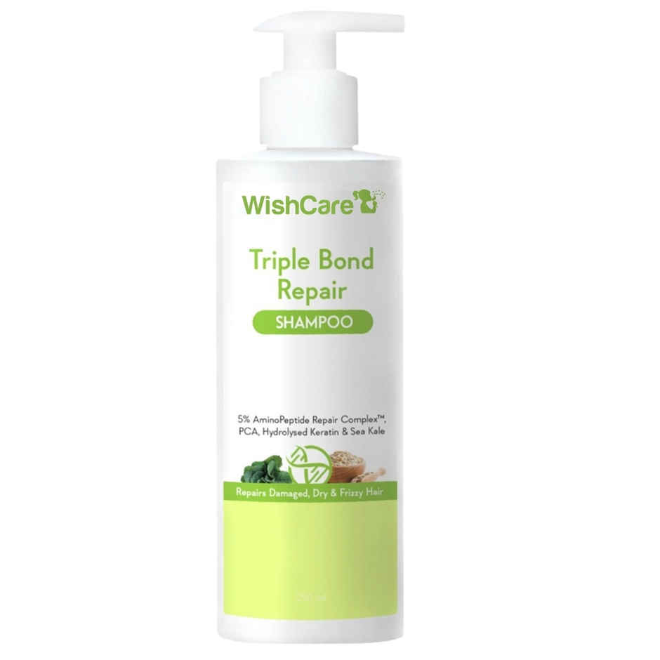 Wishcare Triple Bond Repair Shampoo (250ml) & Wishcare Triple Bond Repair Booster Serum With Amino Peptide Complex (100ml) Combo