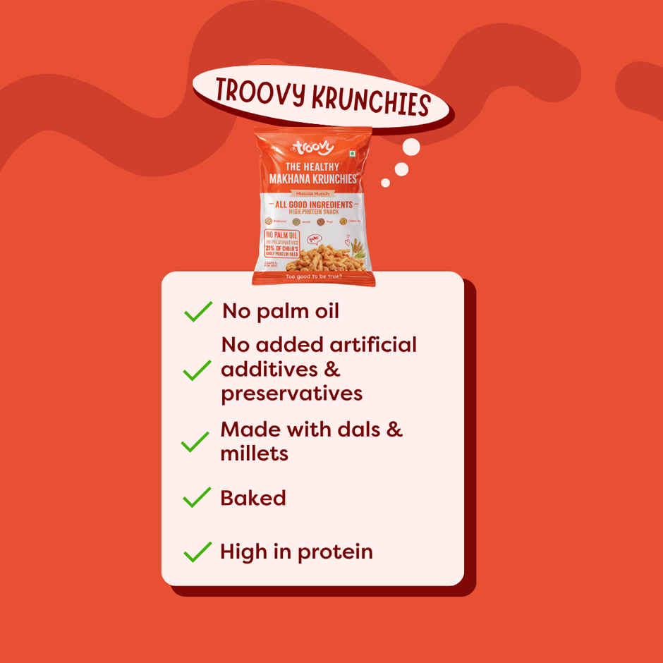 Troovy Makhana Krunchies | High Protein, No Palm Oil