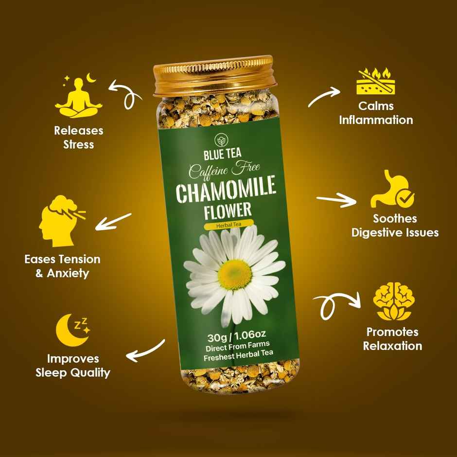 Blue Tea - Chamomile Flower Herbal Tea Jar