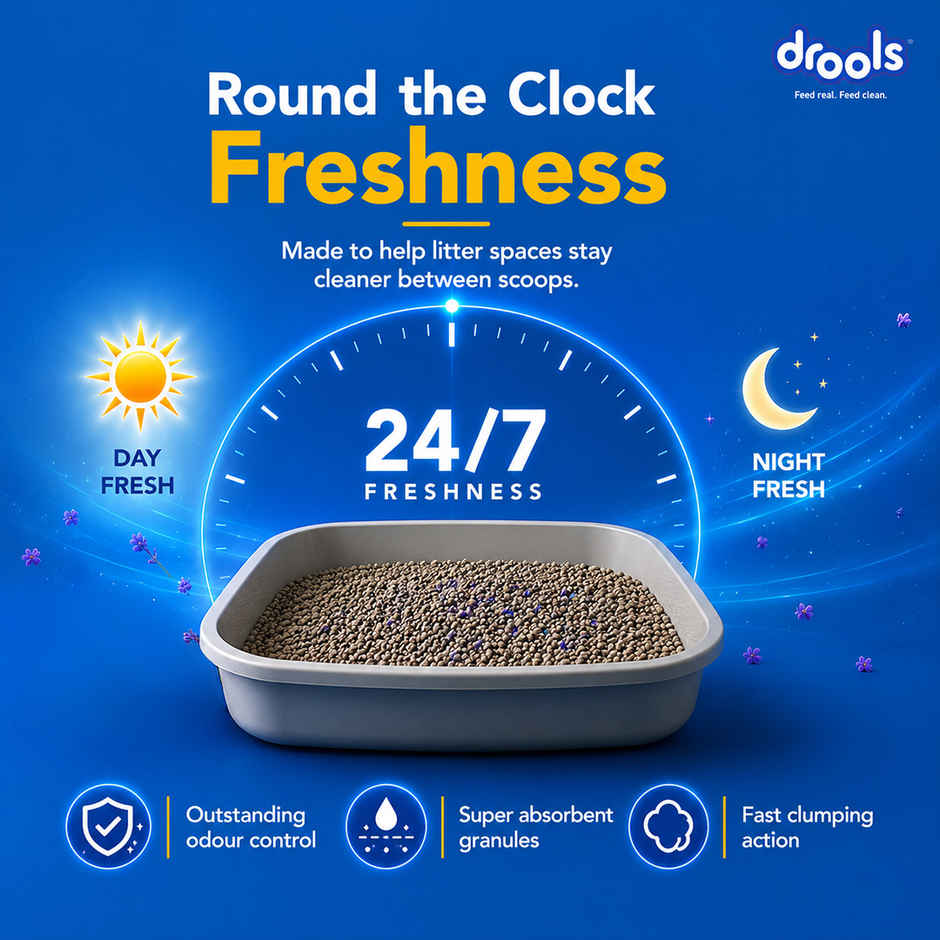Drools Clumping Lavender Fragrance Pet Cat Litter (For Multiple Cats)