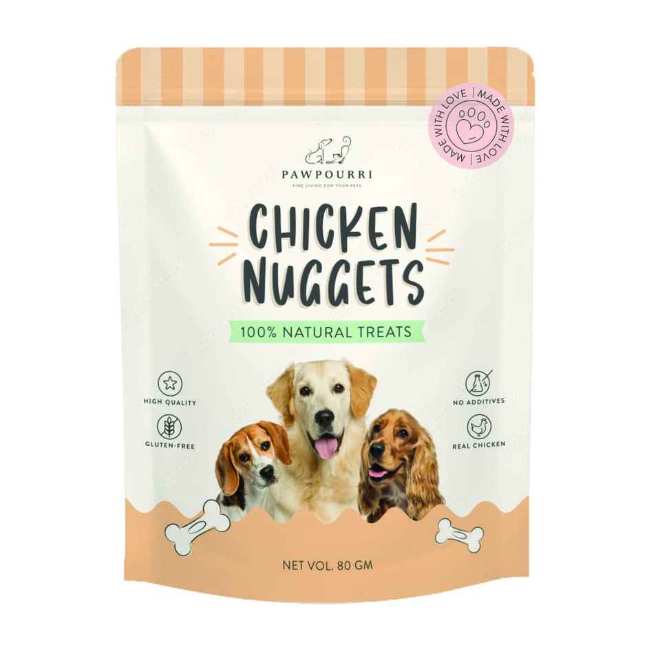 Pawpourri Natural Dog Treats - Chicken Nuggets