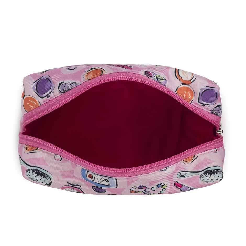 Qips Printed Zipper Cosmetic Bag Travel Accessory - Pink