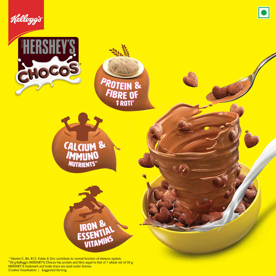 New Kellogg's Hersheys Chocos With Power Of 5+ Protein & Fibre Of 1 Roti