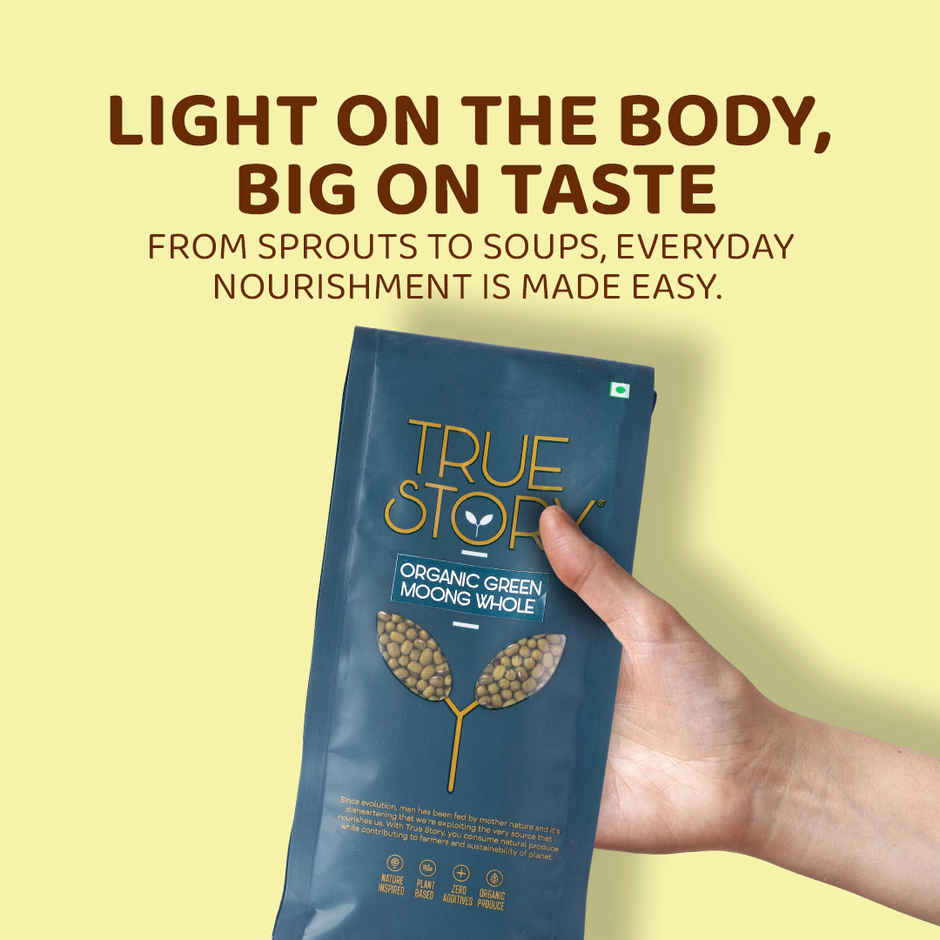 True Story Organic Green Moong Dal Whole
