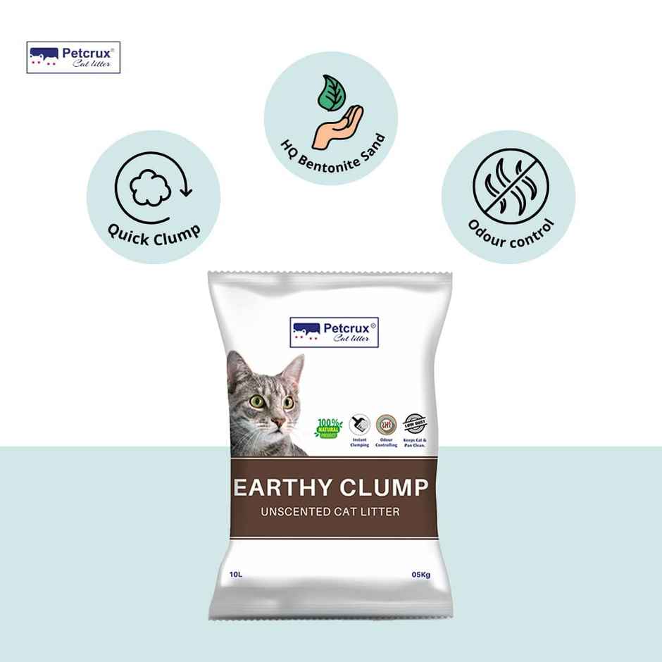 Petcrux Earthy Clump Lavender Scented Cat Litter, Dust Free Combo