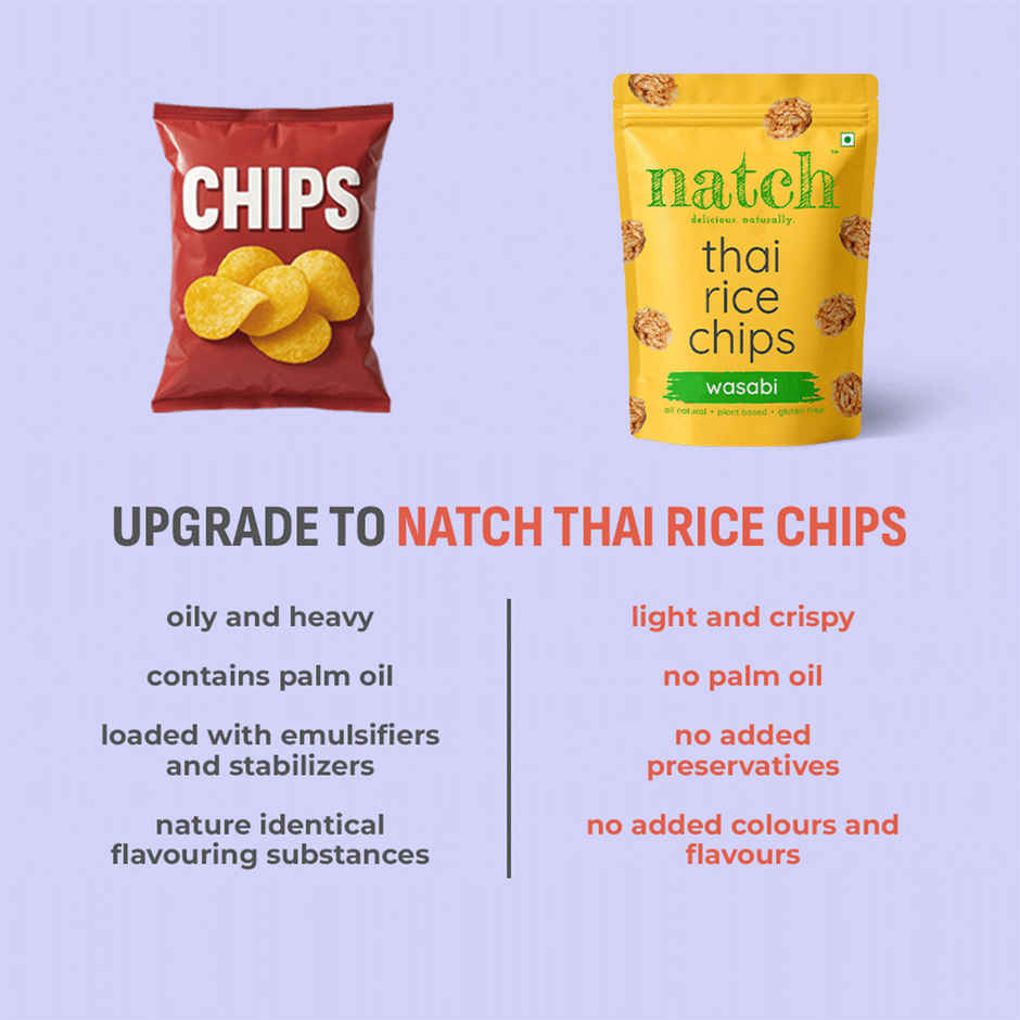 Natch Wasabi Thai Rice Chips | No Palm Oil | Healthy Snacks