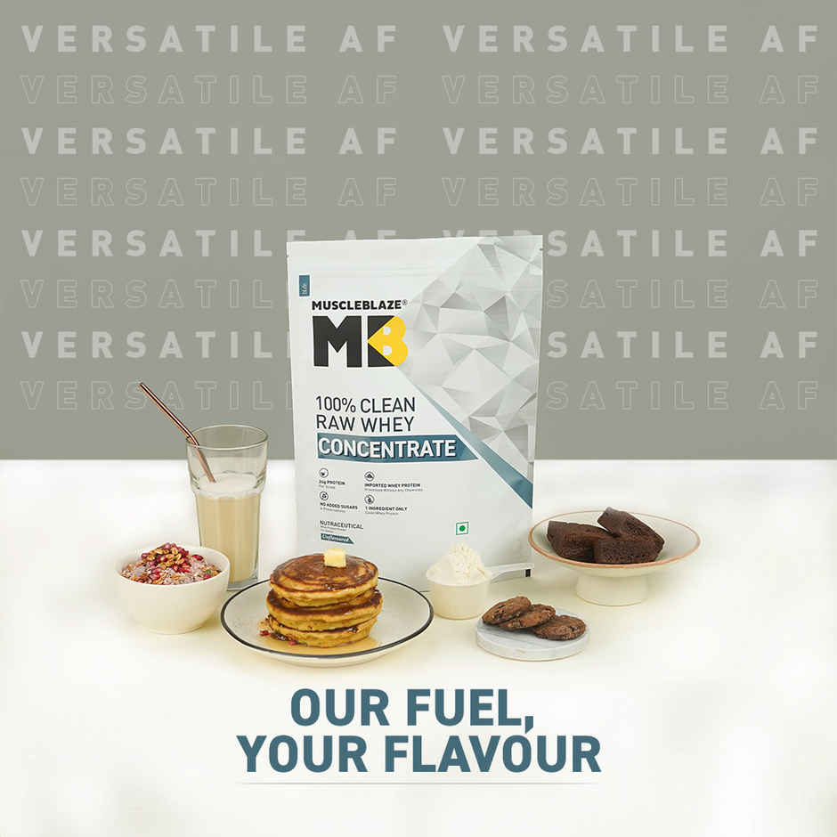 MuscleBlaze Raw Whey Protein Powder Concentrate 80% (Unflavoured)