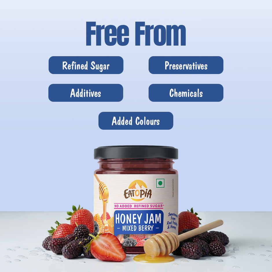 Eatopia Healthy Mixed Berry Honey Jam (No Refined Sugar & Preservatives )
