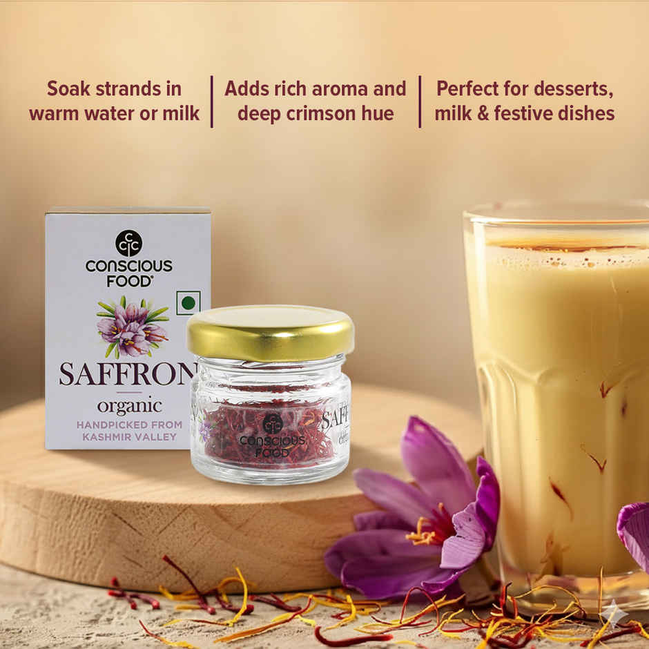 Conscious Food Organic Saffron | Glass Jar