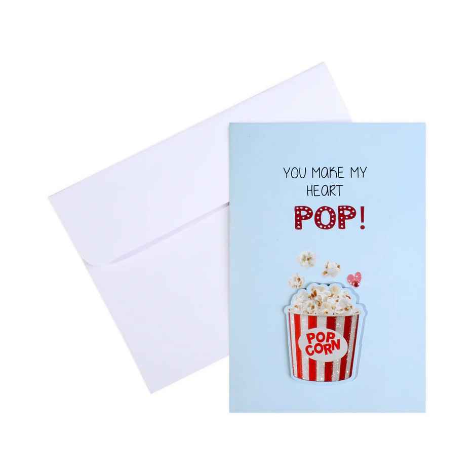 Itsy Bitsy Greeting Card & Envelope Make Heart Pop 4 x 6 Inch 2 Pc Pb Lb