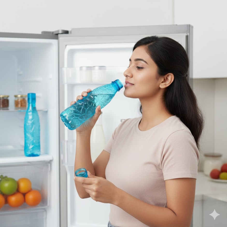 ReeQ Textured Fridge Water Bottle Set | BPA Free, Leakproof | Multicolor | 1 L