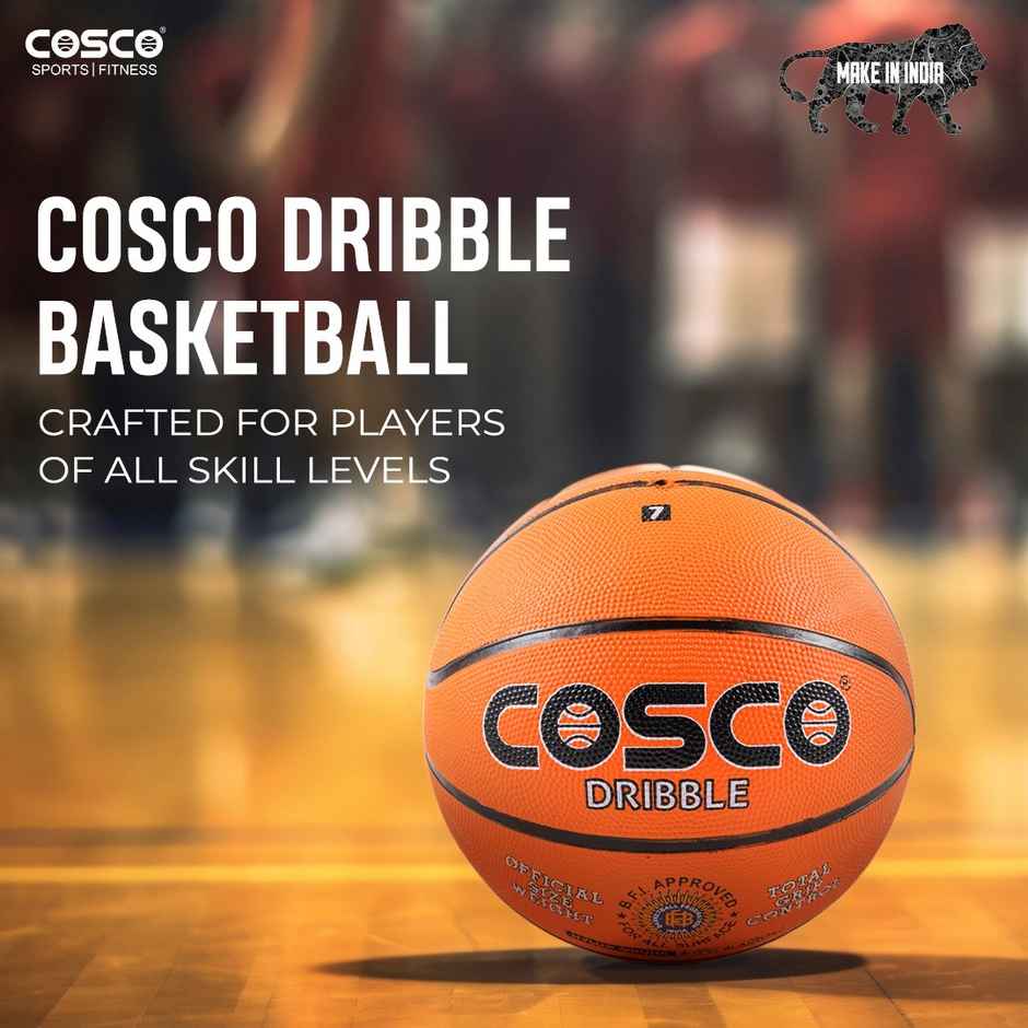 Cosco Dribble Rubber Basketball (Orange)
