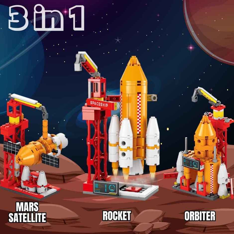 Apex Space Building Blocks 119 Pieces | 3-in-1 Rocket Set | STEM Toy
