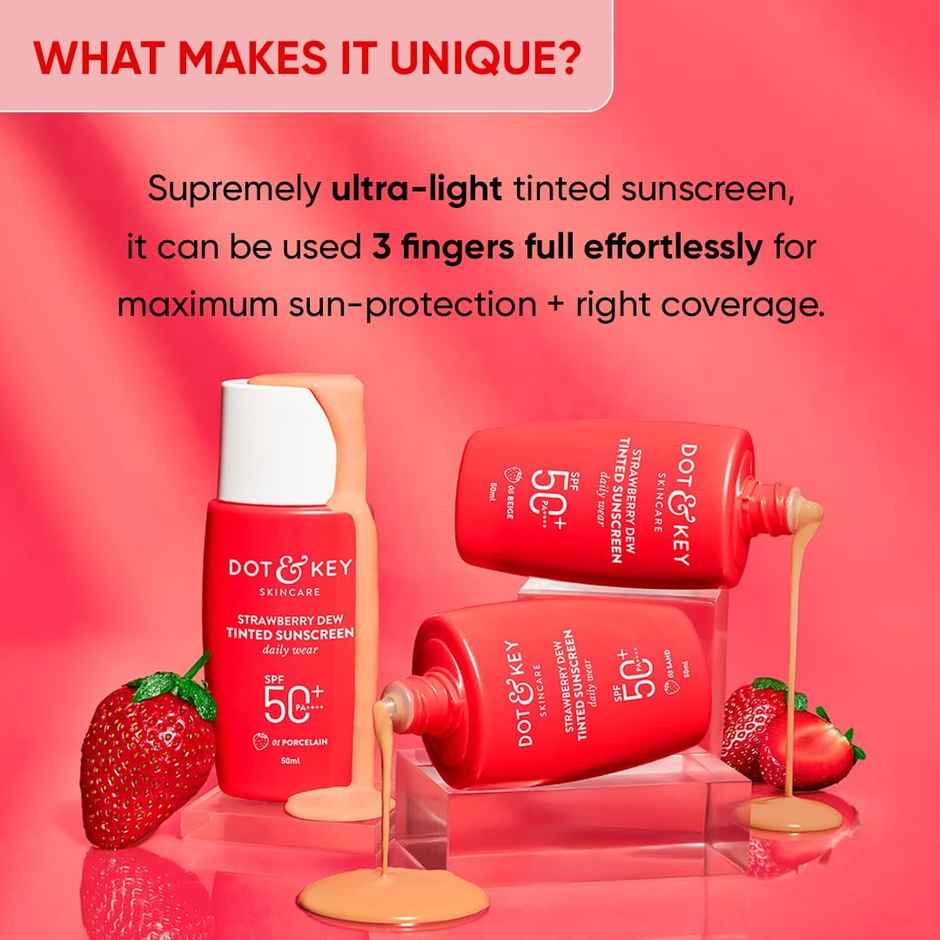 Dot & Key Strawberry Dew Tinted Sunscreen SPF 50+ PA++++ - 03 Sand