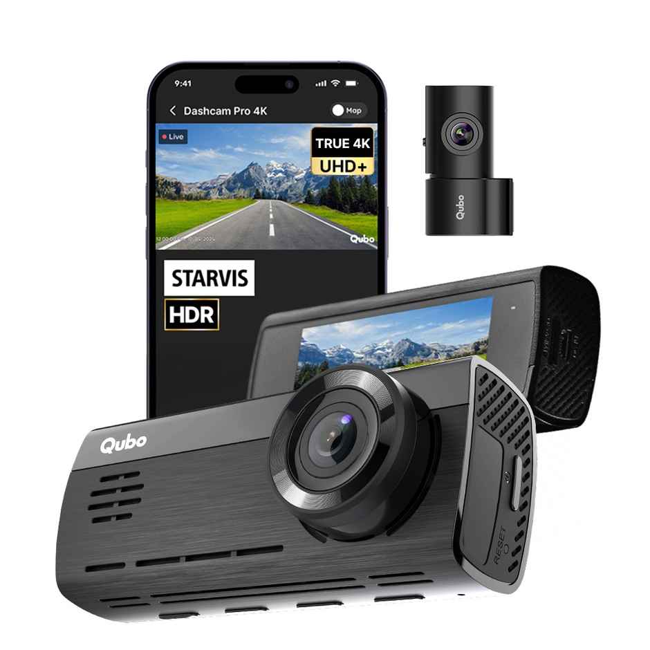 Qubo Dashcam Pro 4K + Rear Cam by Hero Group