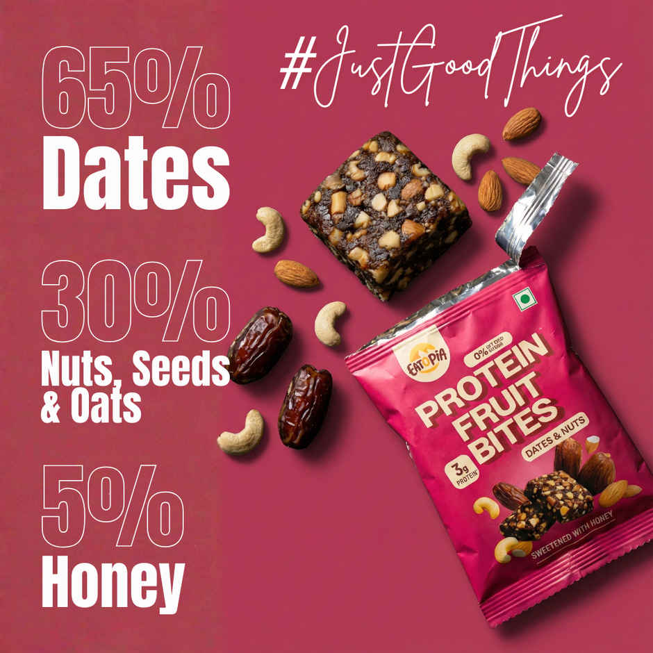 Eatopia Dates & Nuts Protein Fruit Bites | 14g Protein
