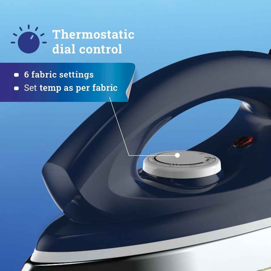 Crompton Rhino Plus 1250 Watt Dry Iron With Golden American Heritage Coating, Large