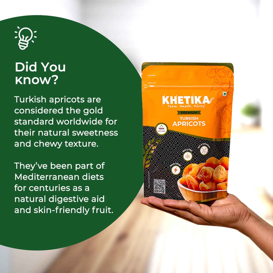 Khetika Premium Turkish Apricot (Khubani) | Rich in Fiber & Antioxidants