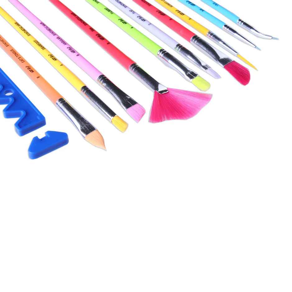 Itsy Bitsy Kids Brush Set W/holder 10brush + Holder 10 Pc Lb