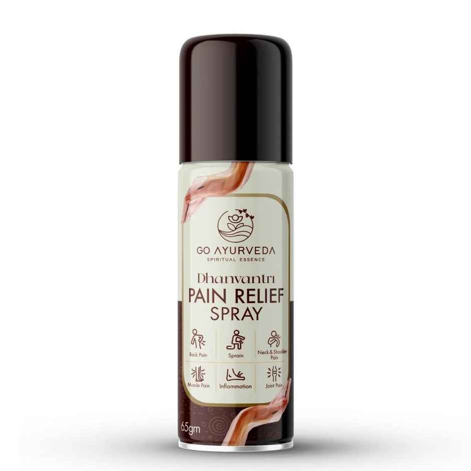 Go Ayurveda Dhanvantri Pain Relief Spray For Joint, Muscle & Back Pain|With Clove & Cinnamon