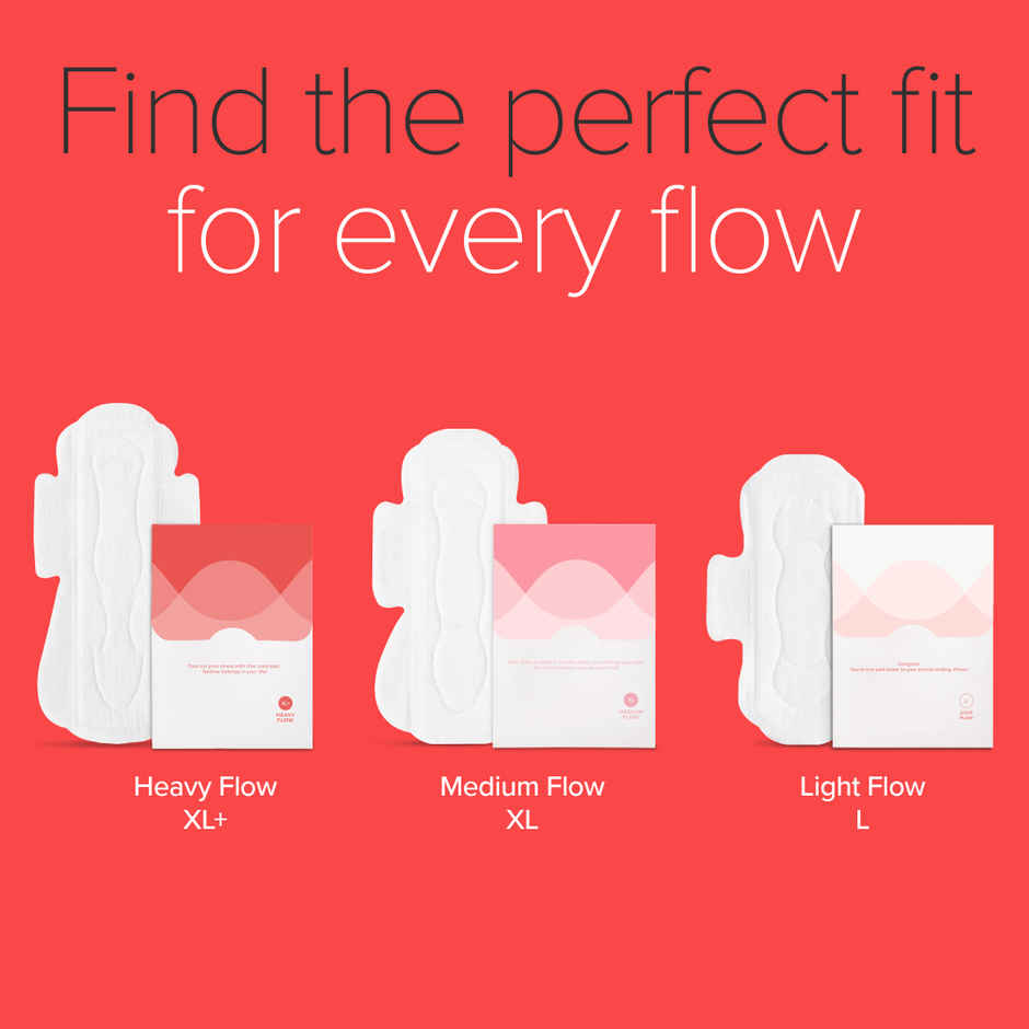 Nua Complete Comfort Pads with Disposal Cover for Heavy Flow & Medium Flow | 25XL+, 25XL | Assorted pack | 50 pcs