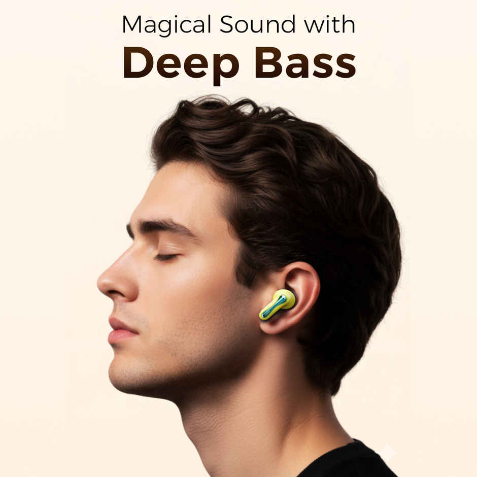 Buds X101 In-Ear TWS Earbuds | 40 hours Playtime | Bluetooth v5.4 | AI Sound App | Quad Mic with ENC | Deep Bass | Spring