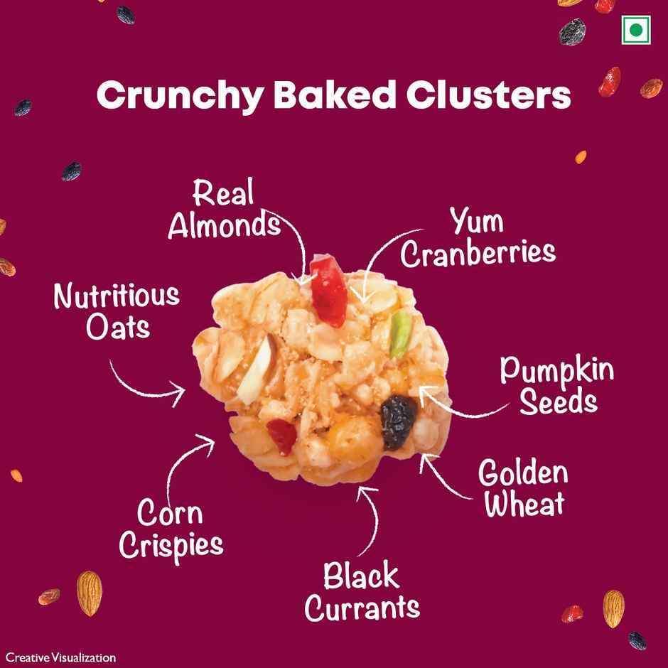 Kellogg's Crunchy Granola Almond Berry Crumble | 12-In-1 Power Breakfast | No Maida | No Palm Oil