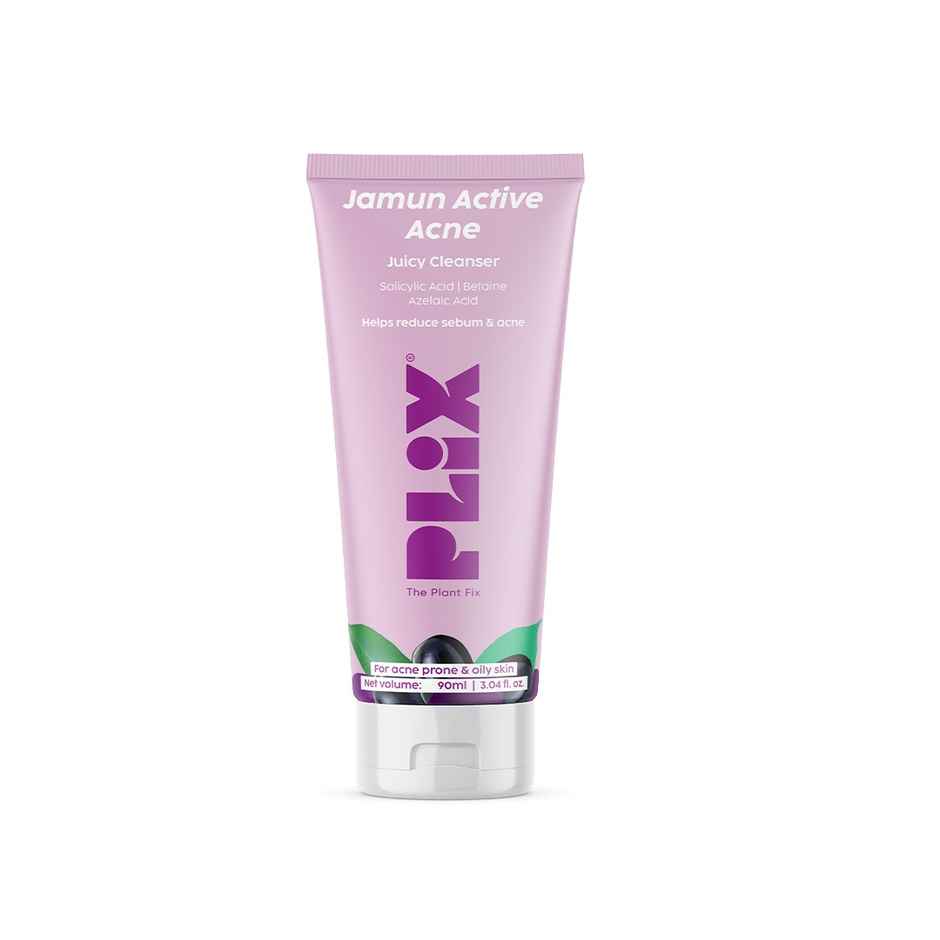 Plix The Plant Fix Jamun Salicylic Acid Cleanser Gel For Active Acne | For Oily | Acne Prone Skin
