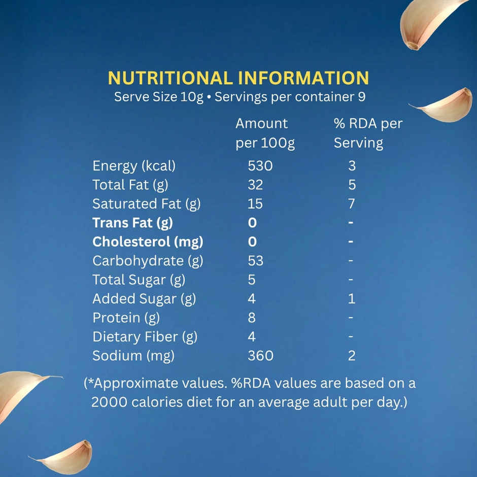 The Baker's Dozen Zero Maida Butter Garlic Toast | Baked | No Palm Oil | Pure Whole Wheat