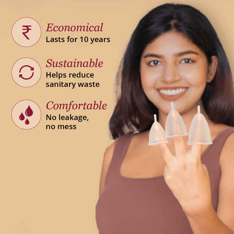 Carmesi Menstrual Cup | Medium | Softer for Easy Insertion | 100% Medical-Grade Silicone | Leak Free