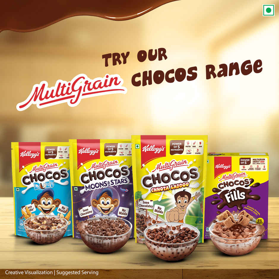 New Kellogg's Hersheys Chocos With Power Of 5+ Protein & Fibre Of 1 Roti