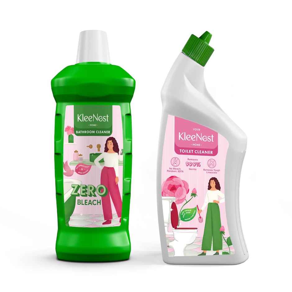 Kleenest Rose Fragrance Plant-Based Bathroom Cleaner and Toilet Cleaner