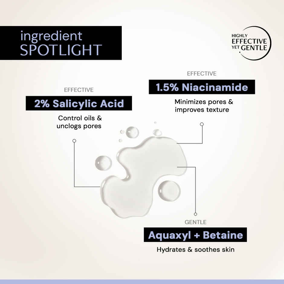 Deconstruct Oil Control Face Wash | 2% Salicylic Acid & 1.5% Niacinamide | Controls Oil Combo