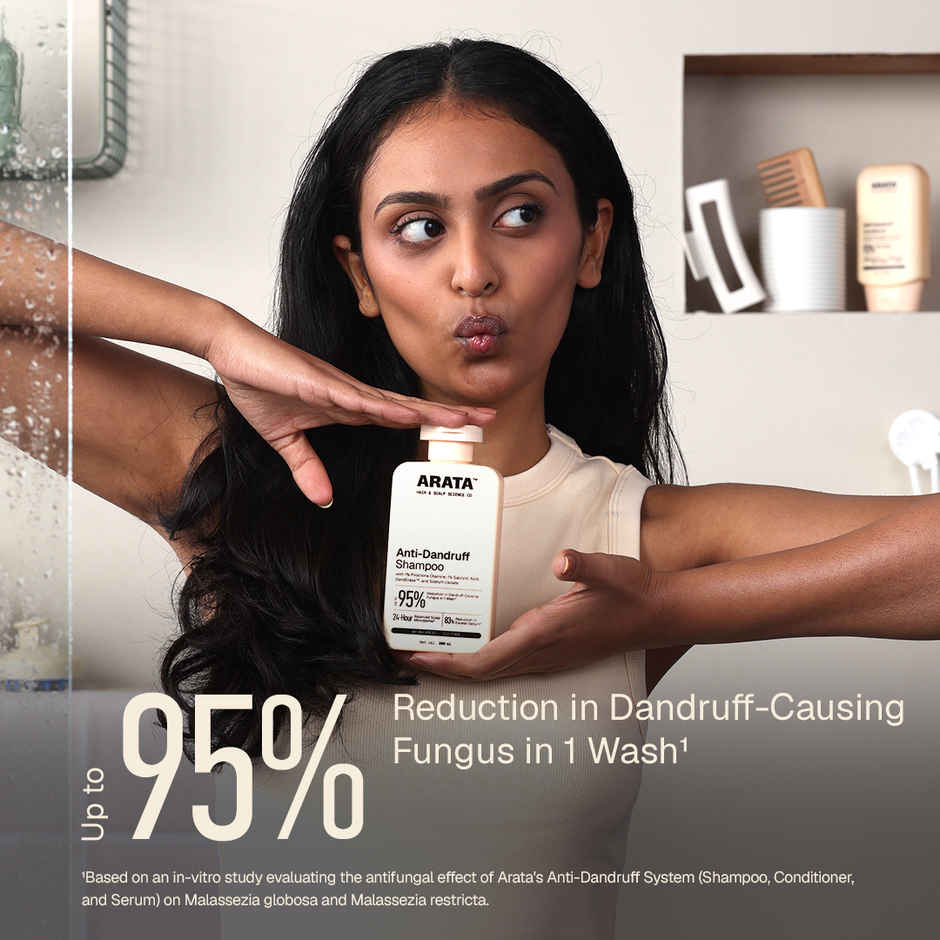 Arata Anti-Dandruff Shampoo with Piroctone Olamine & Salicylic Acid for Dandruff Reduction