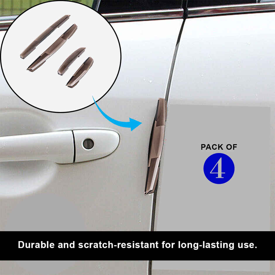Potauto Car Door Edge Protector Guard For Anti-Scratch | Universal For All Cars | Black
