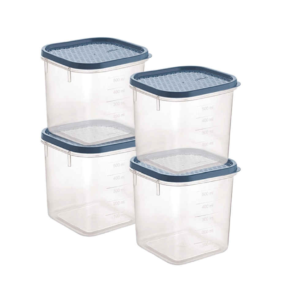 All Time Polka Storage Container (401 X 4) (2400 ml) () (4 Pc Set) (Colour May Vary)