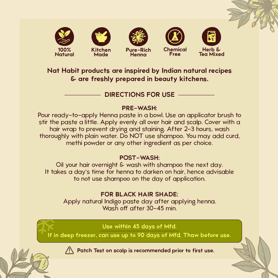 Nat Habit Ready To Apply Henna Paste