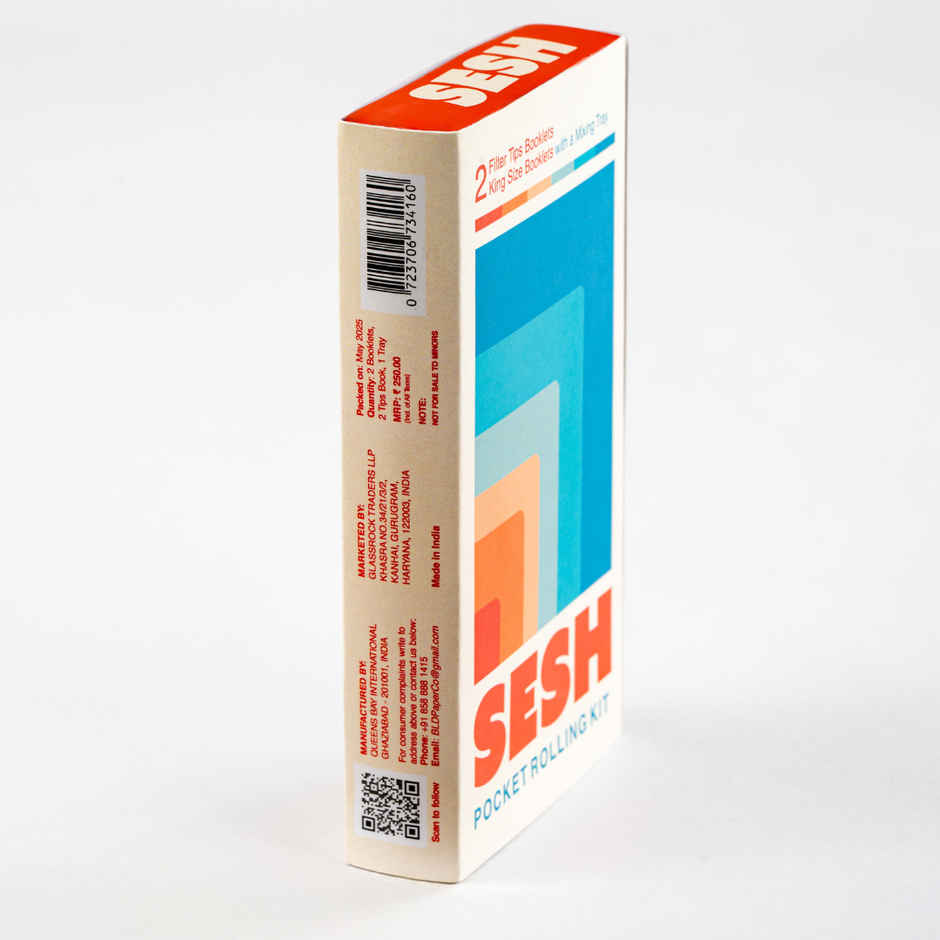Sesh Pocket Rolling Paper Combo Pack | Mixing Tray & Papers | Carry Slide Box