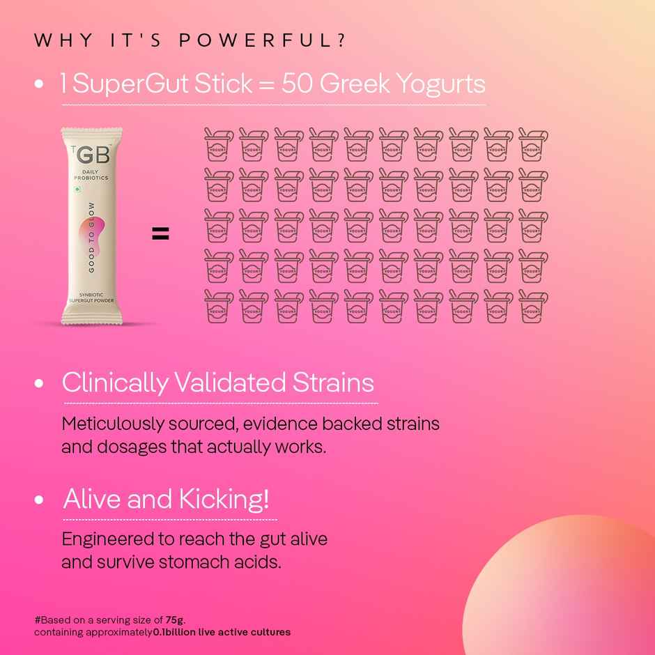 The Good Bug Good To Glow Synbiotic SuperGut Powder | For Healthier Hair, Skin & Nail
