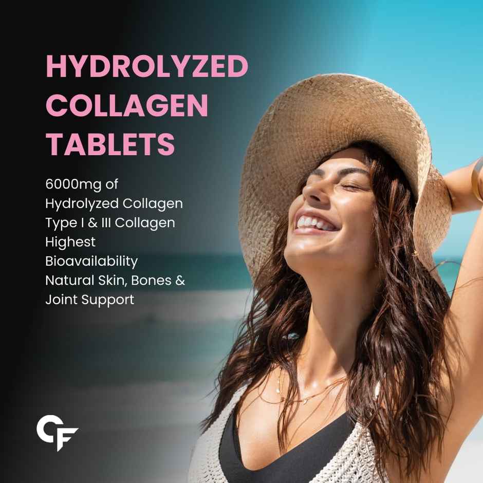 Carbamide Forte Collagen Supplements Collagen tablet For Women & Men Type I & III Hydrolyzed Peptide