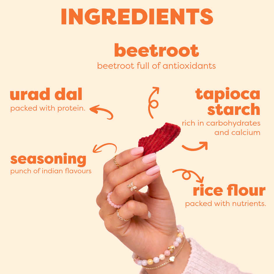 Nocap Beetroot Cream & Onion Chips