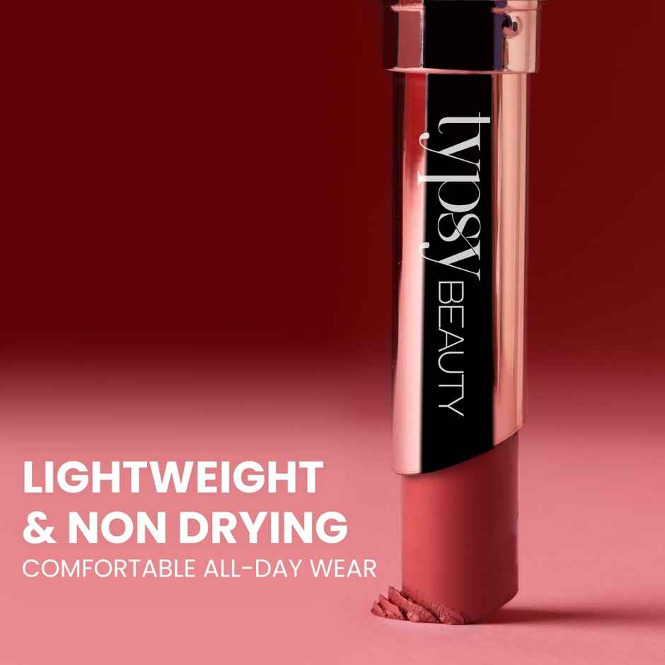 Typsy Beauty Cocoa Peptide Velvet Matte Lipstick Pink Praline Deep |  Hydrating | Bullet Lipstick