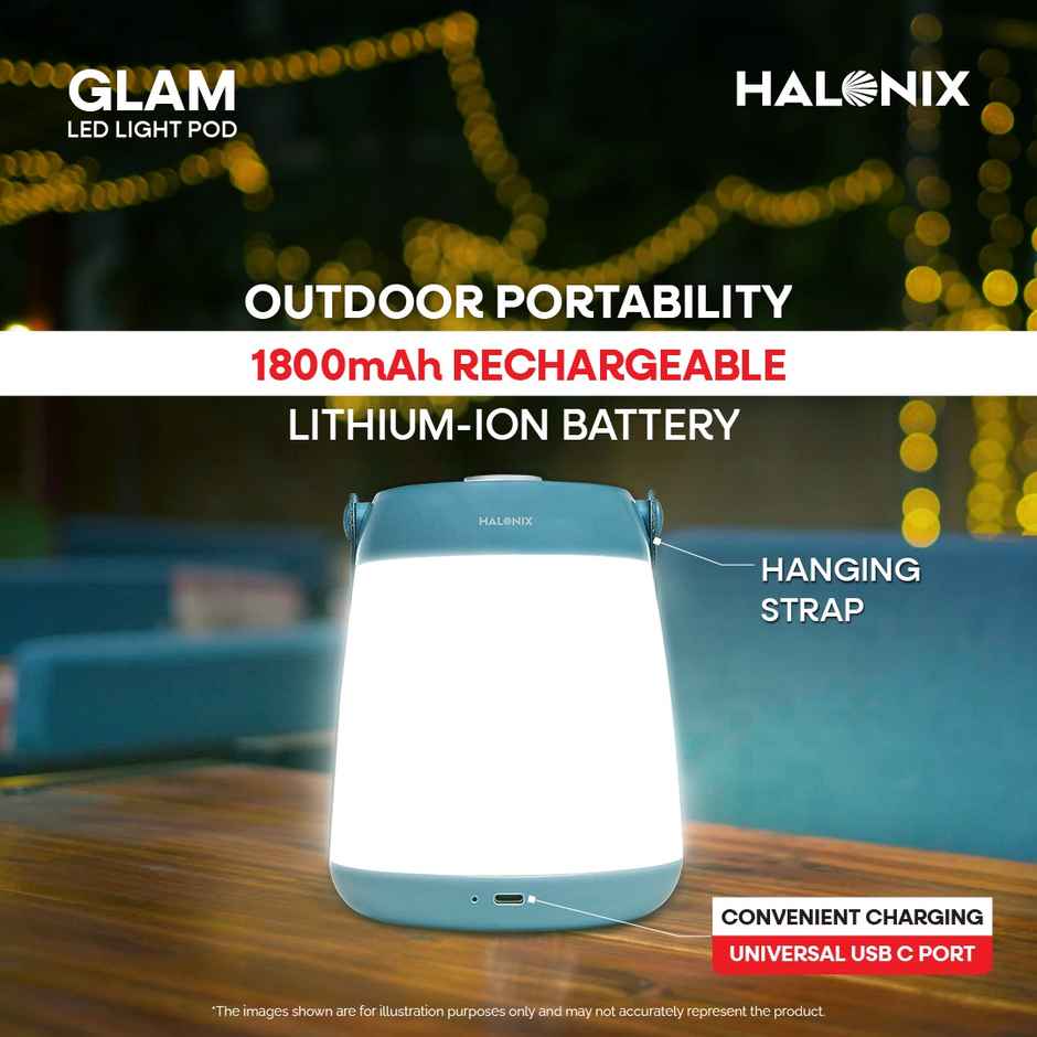 Halonix Glam Pod Rechargeable Emergency Light With Dimming Function.